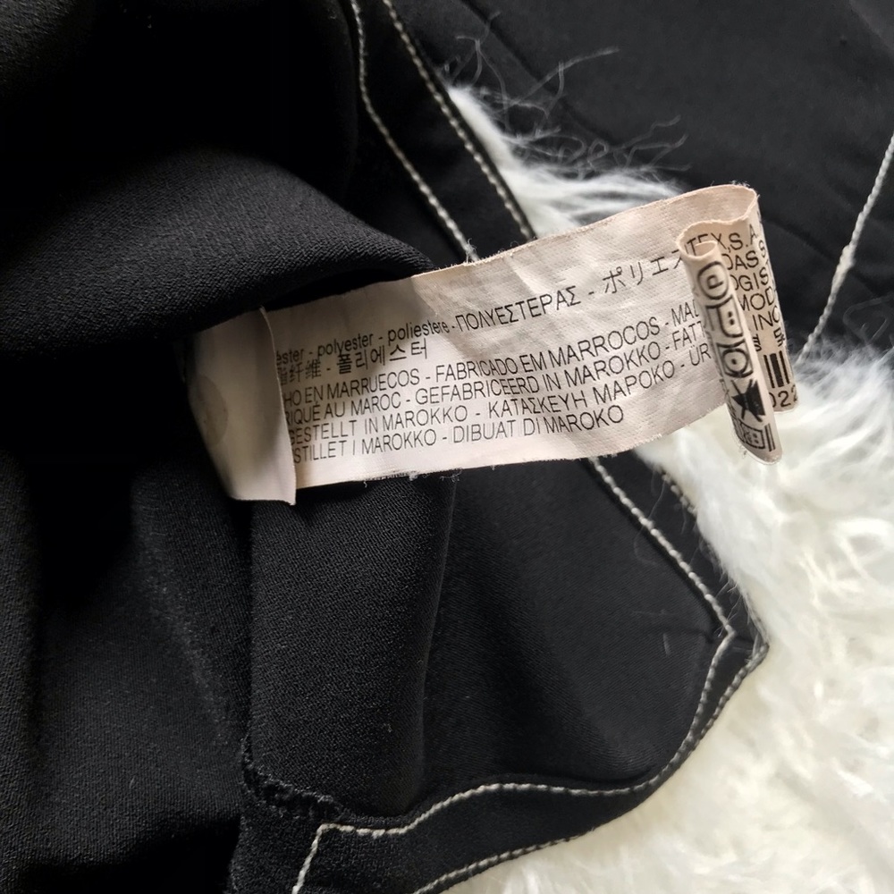 ZARA WOMAN BLACK PEPLUM SLEEVE TOP - Picture 7 of 8